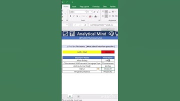 EXTRACT FIRST NAME in #Excel 💡 Most Asked Excel Interview Question! LEFT + FIND + IFERROR #Exceltips