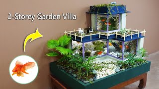 Diy Aquarium Decoration Ideas / How to make a 2storey garden villa aquarium