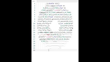 Satisfying ascii animation with C 😉   The doughnut shaped code that generates a spinning 🍩