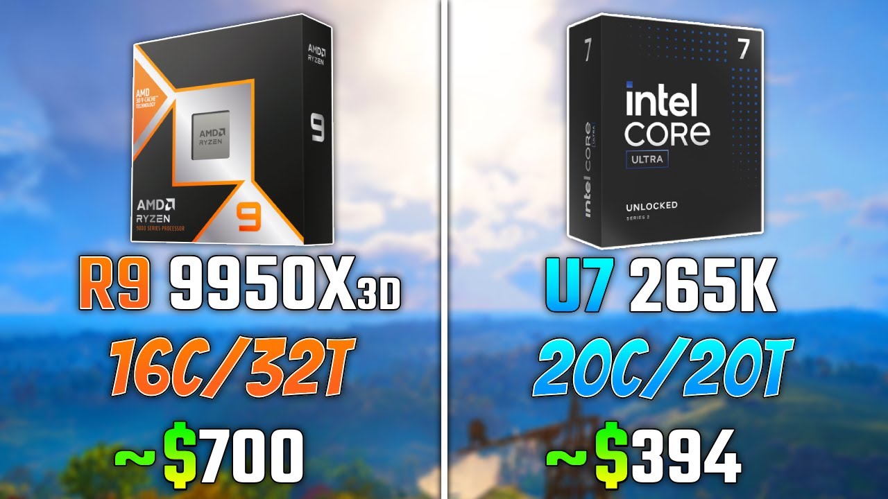 AMD RYZEN 9 9900X3D vs ULTRA 7 265K | Test in 6 Games - YouTube