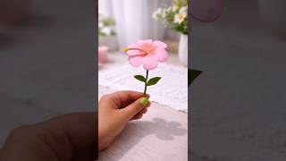 Diy Hibiscus Flower making with super clay #youtube #diy #clayart