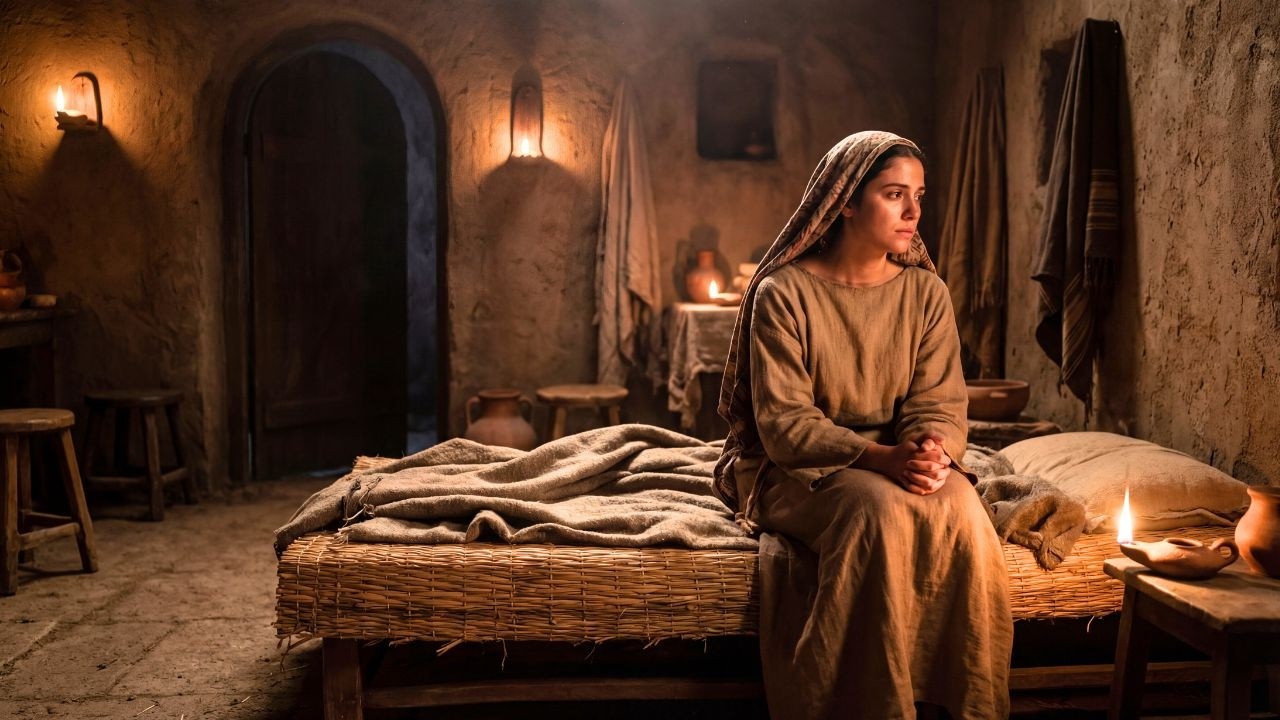 La primera noche de una mujer casada en tiempos de Jesús — Reconstrucción IA