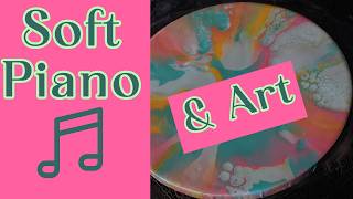 Soft Piano Music with Live Acrylic Pour Art