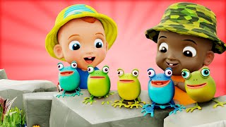 Five little speckled frogs | Sing Along Kids Songs
