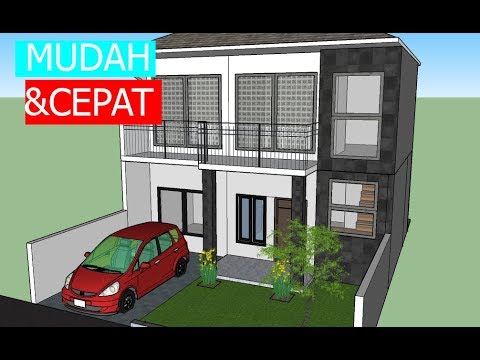  Sketchup  Cara Membuat Rumah  2  Lantai  Mudah dan Cepat 