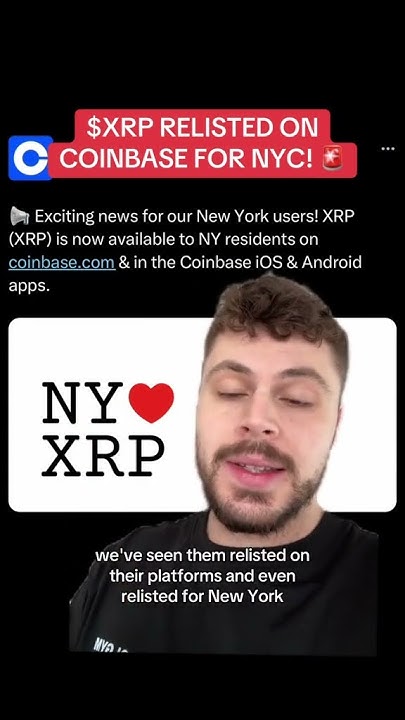 XRP RELISTED ON COINBASE FOR NYC! - YouTube