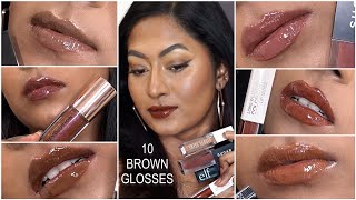 10 BROWN GLOSSES FOR BROWN SKIN 🤎AFFORDABLE 🤎 starting ₹80