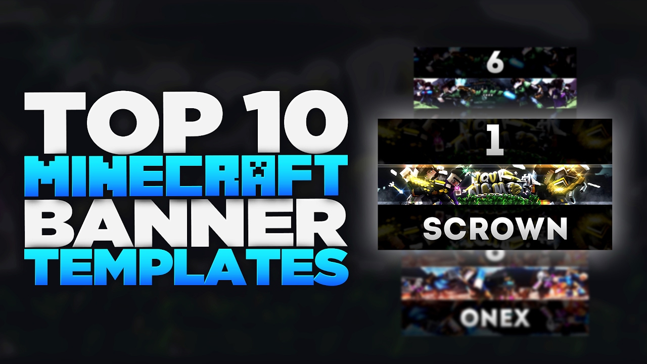 Top 10 Free Minecraft Banner Template 3 Photoshop Downloads Youtube