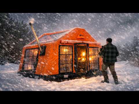 KAR FIRTINASINDA İFTAR KAMPI! | Sis, Fırtına ve Kar Üstünde Çadır