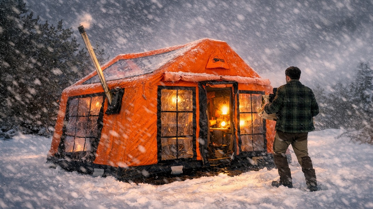 РАМАДАН В СНЕЖНУЮ БУРЮ! | Палатка в тумане, буре и снегу