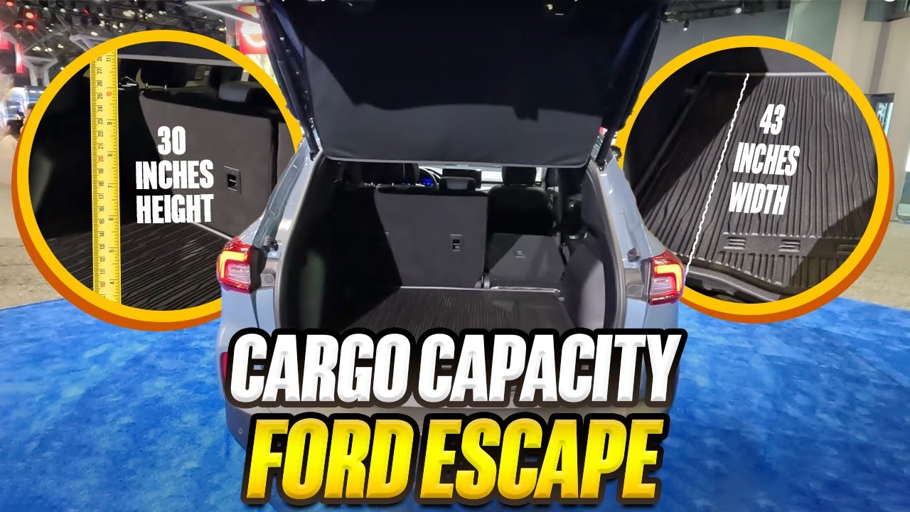 2023 Ford Escape - True Cargo Capacity Given In Inches 