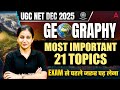 UGC NET Geography | UGC NET Geography 21 Most Important Topics By Preeti Mam