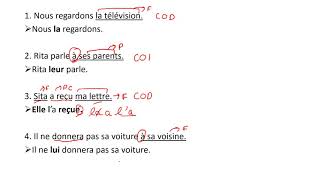 Practice Questions on COD and COI in French