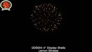 DDS004 4 Display Shells with Lemon Strobes/Doremi Fireworks/Doremi Pyrotechnics/ Fireworks Factory