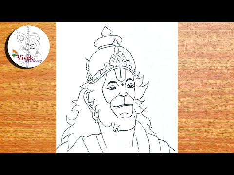 God Hanuman Face Drawing | Bajrangbali Drawing | Pencil Drawing Step by Step