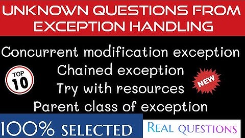 Exception Handling realtime interview questions|Concurrent Modification Exception