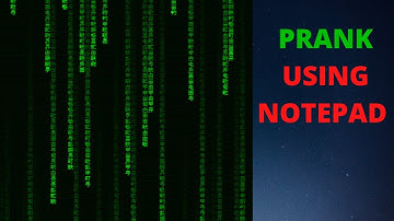 Create Matrix Effect Using Notepad |Prank Virus |