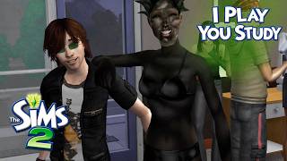 I play, you study 📚 pt.2 | The Sims 2 ASMR background video (no cheats/no commentary) screenshot 5