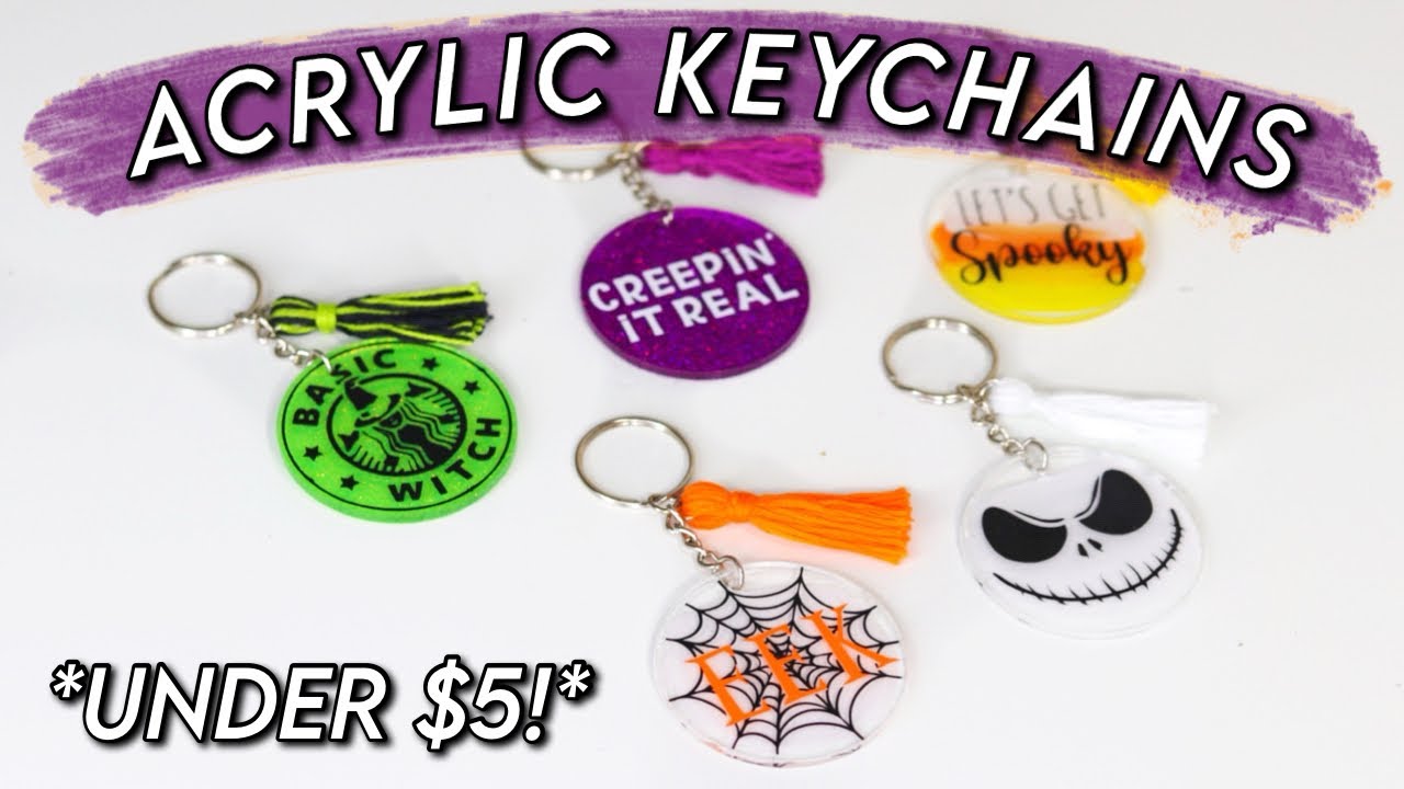 ACRYLIC KEYCHAIN TUTORIAL CRICUT WITH VINYL (NOT PAINTED)