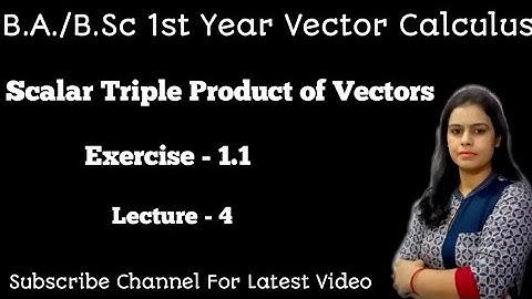 Geometrical Interpretation of Scalar Triple Product ||Exercise 1.1 Vector Calculus B.A./B.Sc 1st