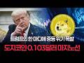 트럼프의 한 마디에 중동 위기 폭발, 도지코인 0.103달러 마지노선