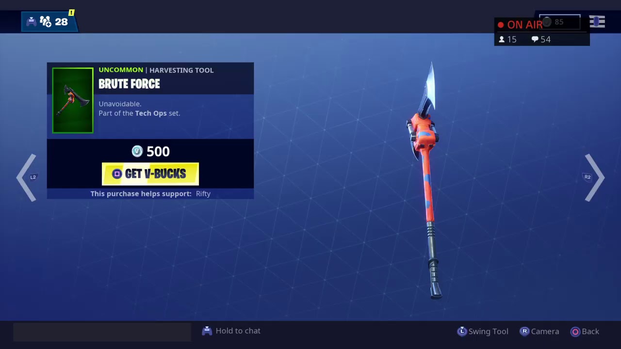 FORTNITE NEW HYPERNOVA SKIN AND BRUTE FORCE PICKAXE SHOWCASE!
