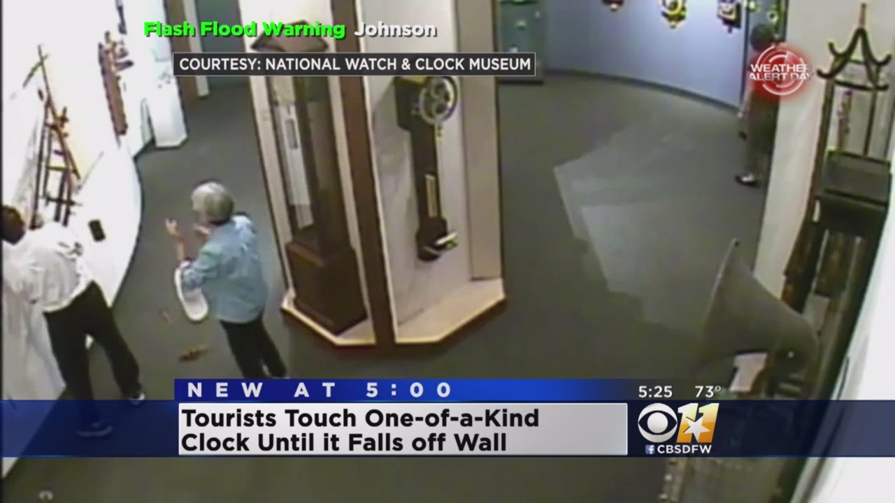 Oops! Tourist Drops Clock Sculpture In Museum