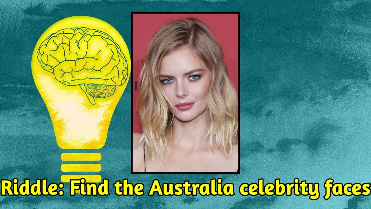 Riddle: Find the Australia celebrity faces - YouTube
