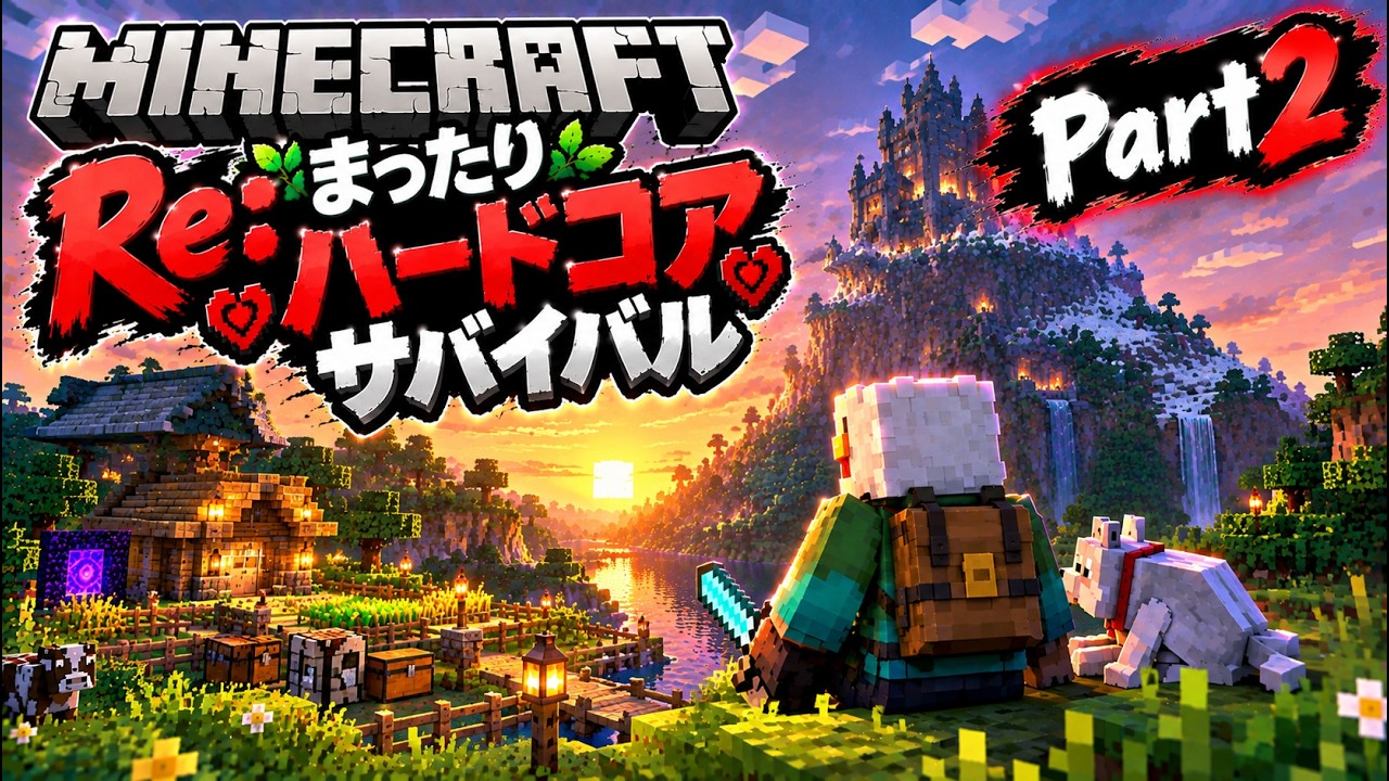 【Minecraft】Re;まったりハードコアサバイバル Part2 #ゲーム実況 #マイクラ #Minecraft #マインクラフト