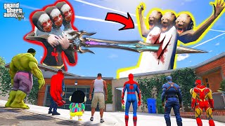 Evil Nun Upgrade into 3 Head Evil Nun For Fight with Granny in GTA5 | GTAV Avengers | A.K GAME WORLD