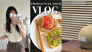 미국직장인 vlog | 일어나는게 기적인 미라클모닝.. 5시 기상해서 부업하기 | 오전은 갓생 저녁은 한량 그자체인 일상 브이로그