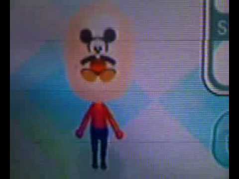 Mickey Mouse On A Mii S Head On Wii Youtube