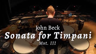 Sonata for Timpani by John Beck - Mvt. III | Harry Mullin