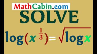 ✔️Logarithmic Equations problem #3 ! ! ! ! !