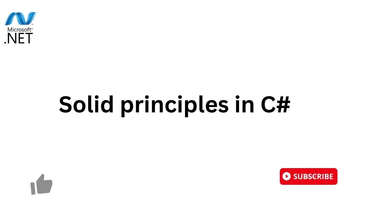 Solid principles in C# - YouTube