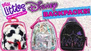 UNBOXING Real Littles Disney Backpacks and Handbags! 101 Dalmatians!  Cinderella! Little Mermaid! 