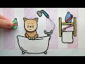 Мультик ИЗ БУМАГИ | Уход за котенком | Stop Motion animation