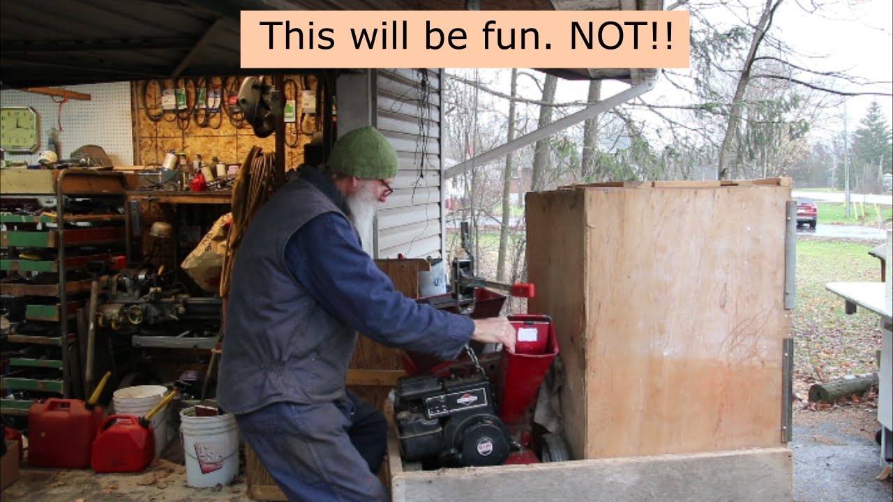 Wood chipper repairs part 2 oil change with subtitles YouTube