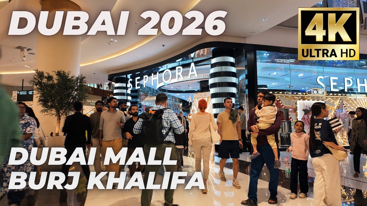 Dubai [4K] Amazing City Center, Burj Khalifa , Dubai Mall Walking Tour Compilation - 2026 🇦🇪