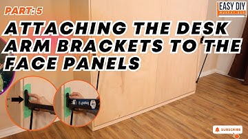 Part 5: Attaching the Desk Arm Brackets to the Face Panels | Easy DIY Murphy Bed USA