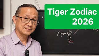 Tiger animal sign in the year of the horse 2026.