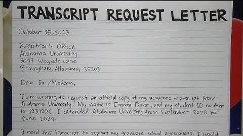 How To Write A Transcript Request Letter Step by Step Guide | Writing Practices