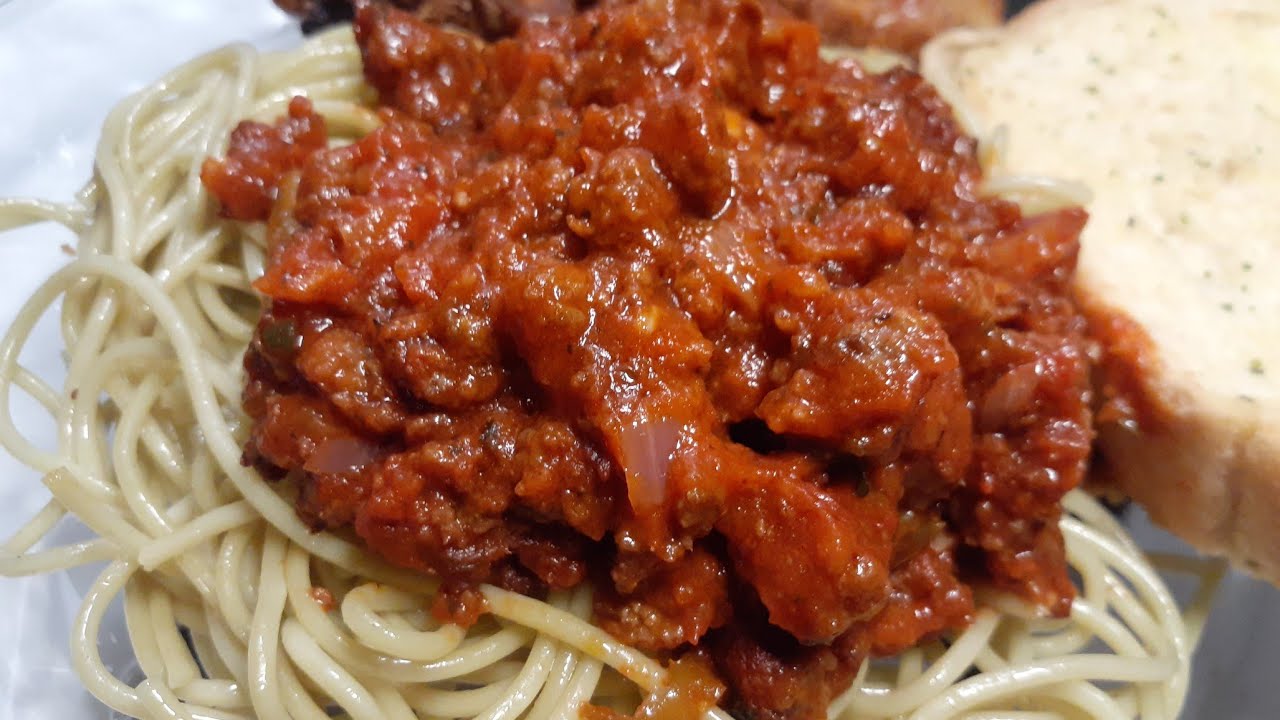 Best Spaghetti with Ground beef Meaty Sauce Recipe. Homemade How to ...