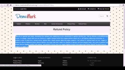 How to Add Content Page on your Storefront.com.ng Online Store