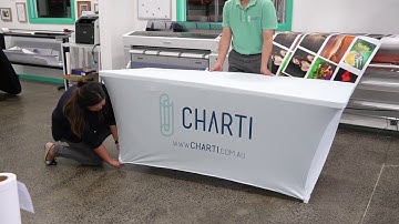 How to install the Charti exhibition table cloth