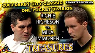MIKA IMMONEN vs RICHIE RICHESON - 2003 Derby City Classic One Pocket Division
