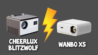 WANBO X5 VS CHEERLUX C58 / BLITZWOLF V7 #proyektor #projector