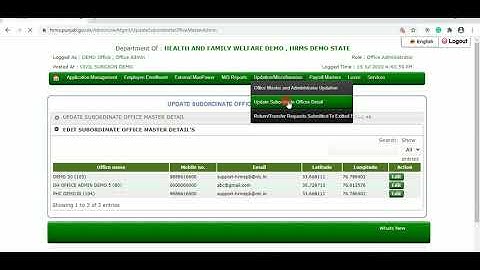 How to Update Office Longitude & Latitude Entry