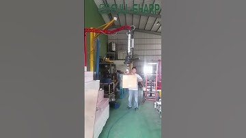 Cầu trục xoay khớp nối + thiết bị nâng hạ hút chân không thùng hàng carton, thùng giấy #shorts