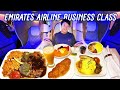 75 HOUR Trip! Flying Emirates Airline BUSINESS CLASS Chicago to Dubai FOOD REVIEW